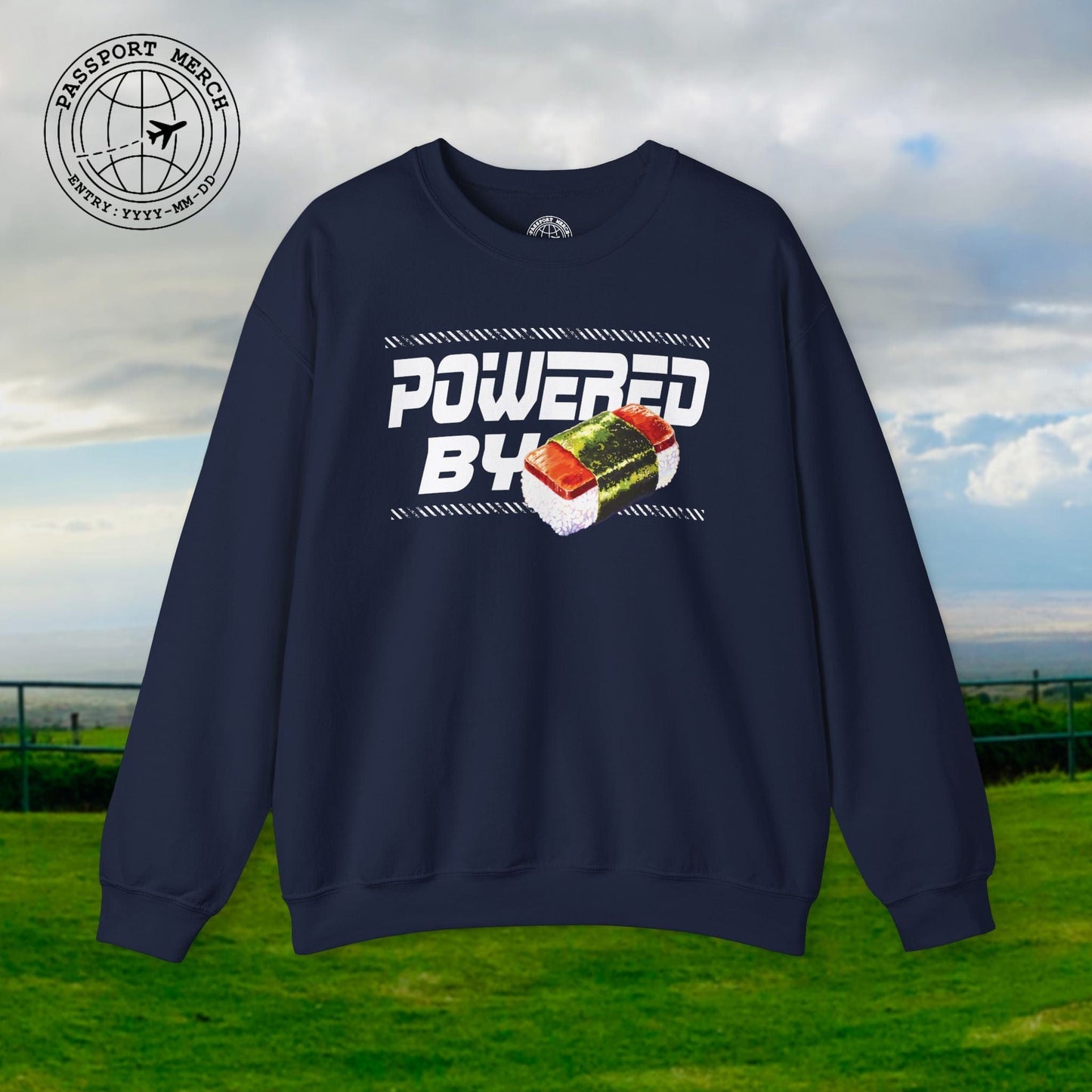 Powered By Musubi, Hawaii Crewneck