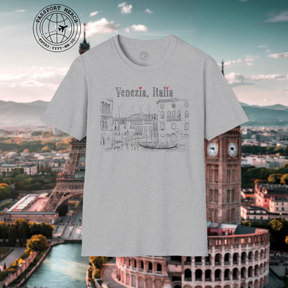 Monochrome Dreams of Venice Italy T-Shirt