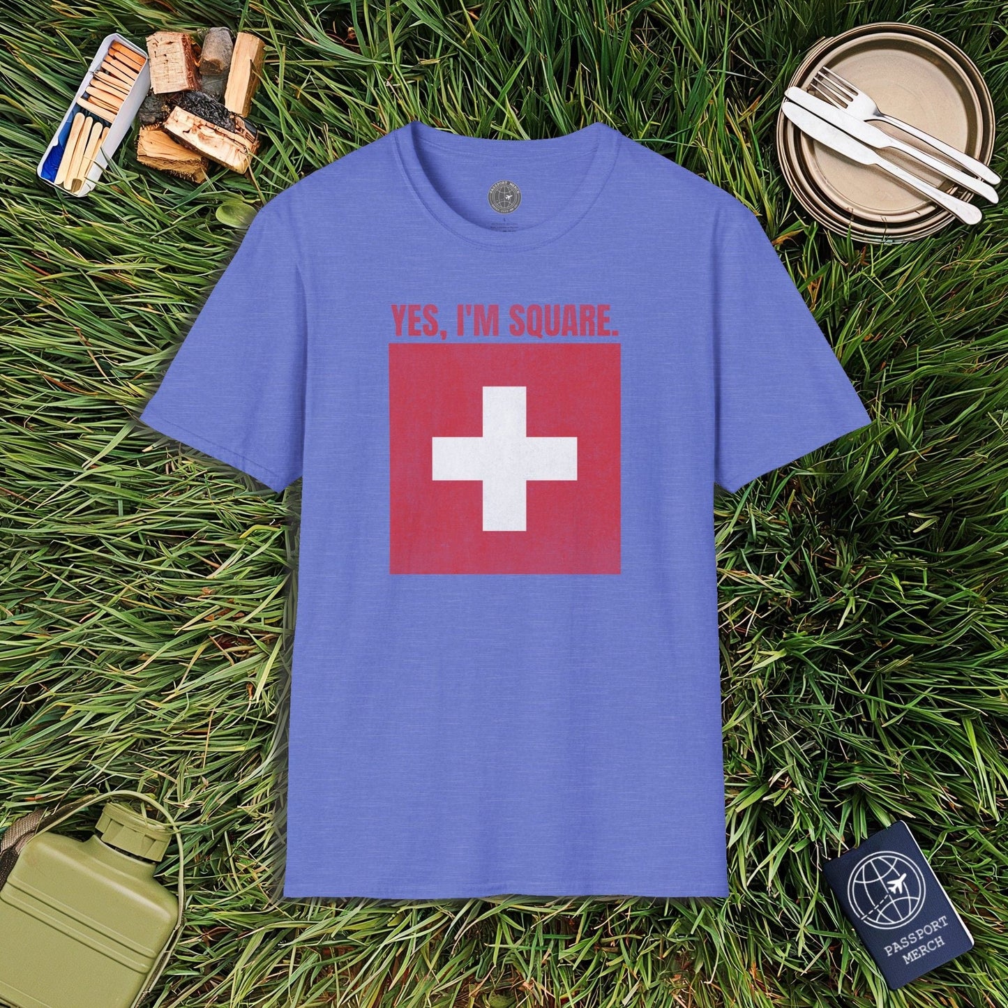 Yes, I'm Square, Switzerland Flag T-Shirt