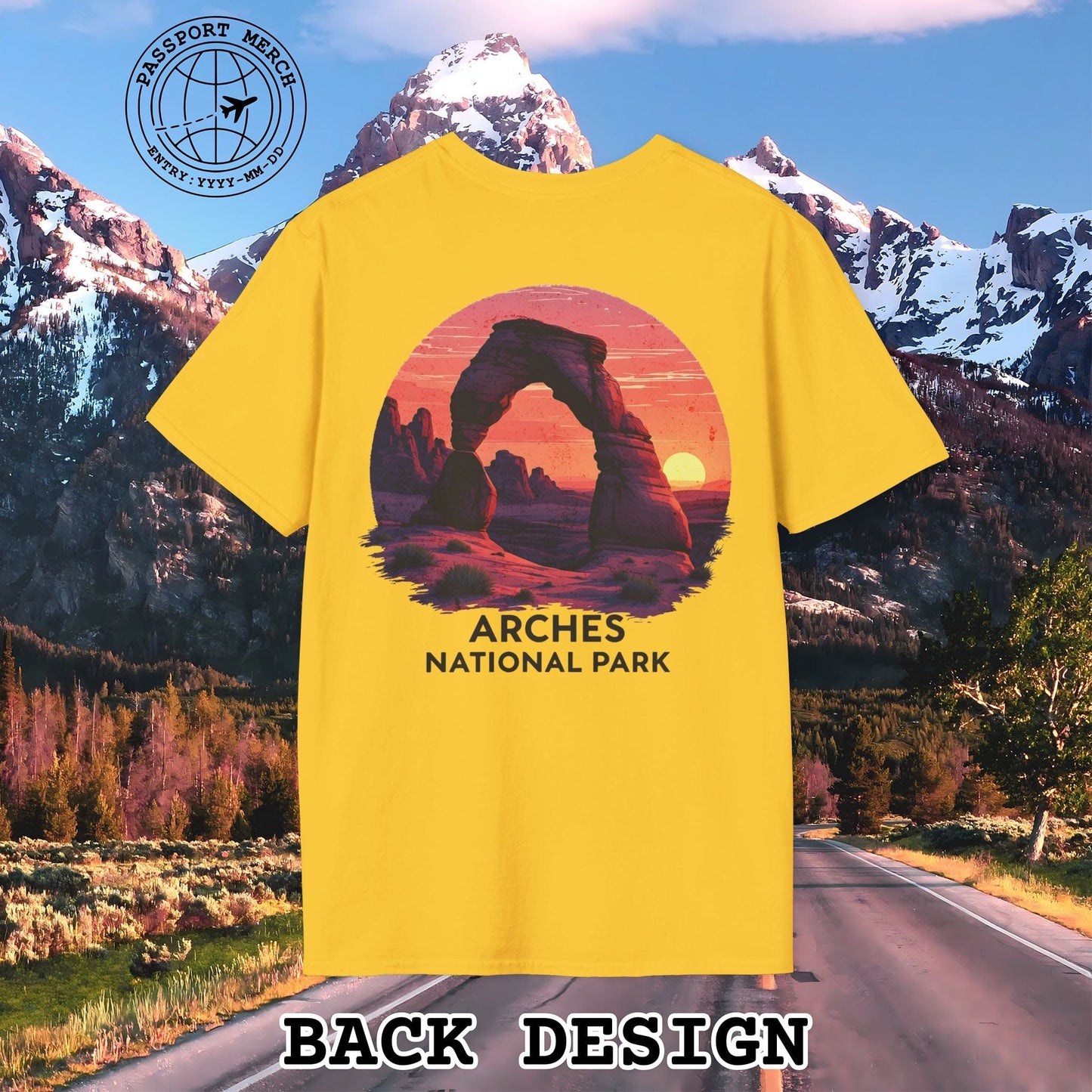 Arches National Park, Utah, Back Print T-Shirt