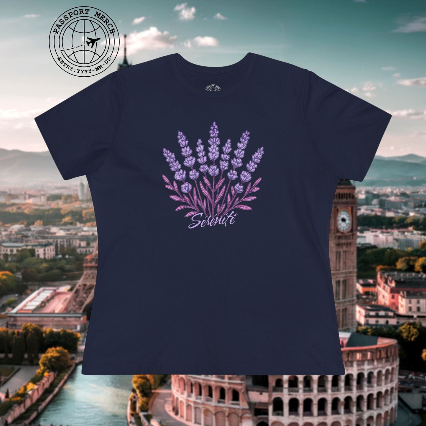 Vibrant Lavender Serenite, France, Womens Fit T-Shirt