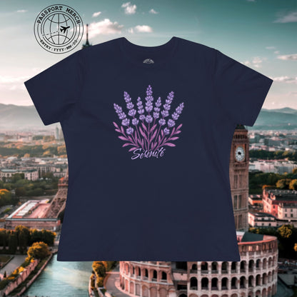 Vibrant Lavender Serenite, France, Womens Fit T-Shirt