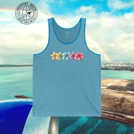 Five Vibrant Plumerias, Hawaii Tank Top