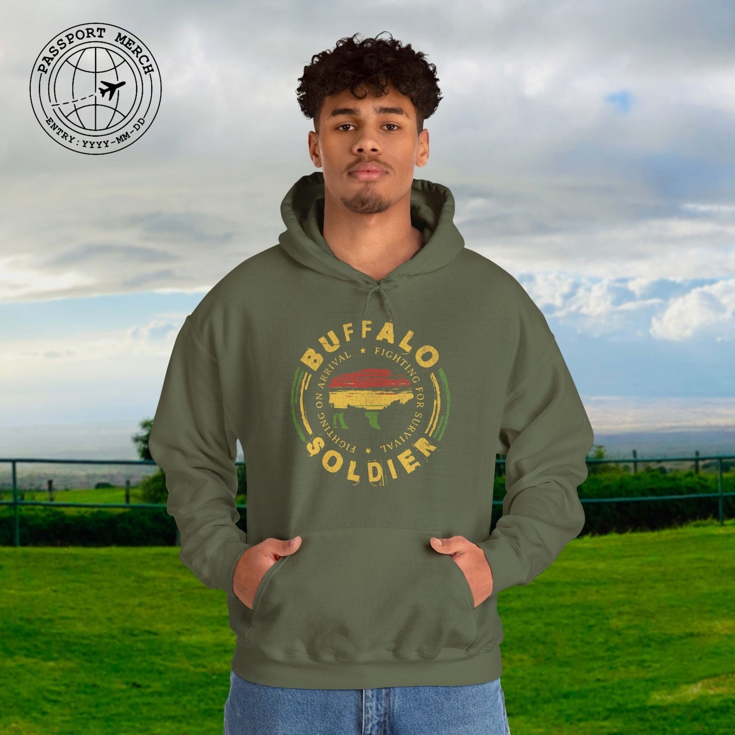Vintage Buffalo Soldier, Jamaica Hoodie