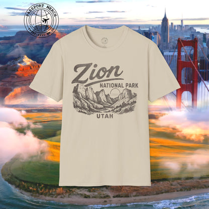 Zion National Park Vintage Monochrome, Utah T-Shirt