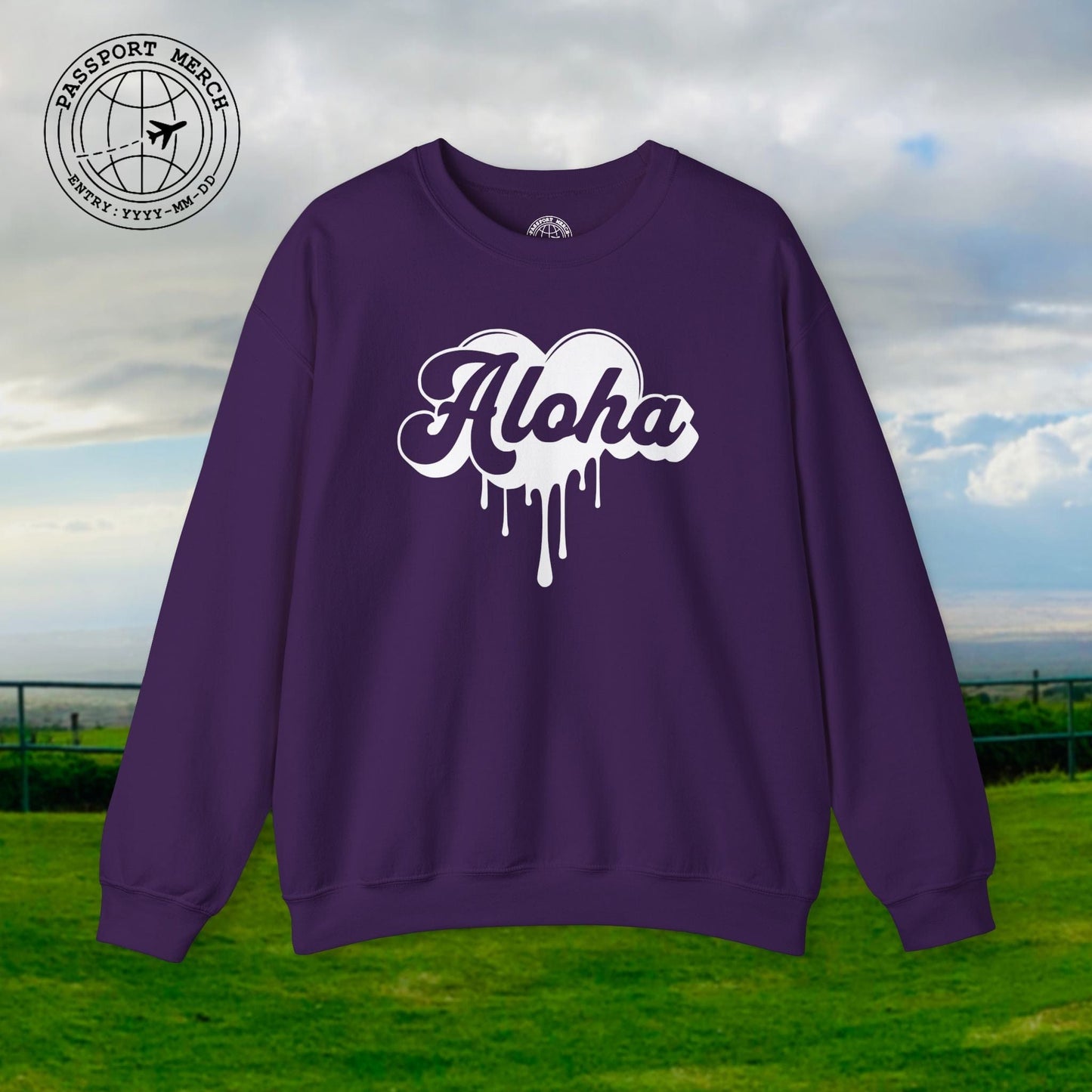 Aloha Melting Heart, Hawaii Crewneck