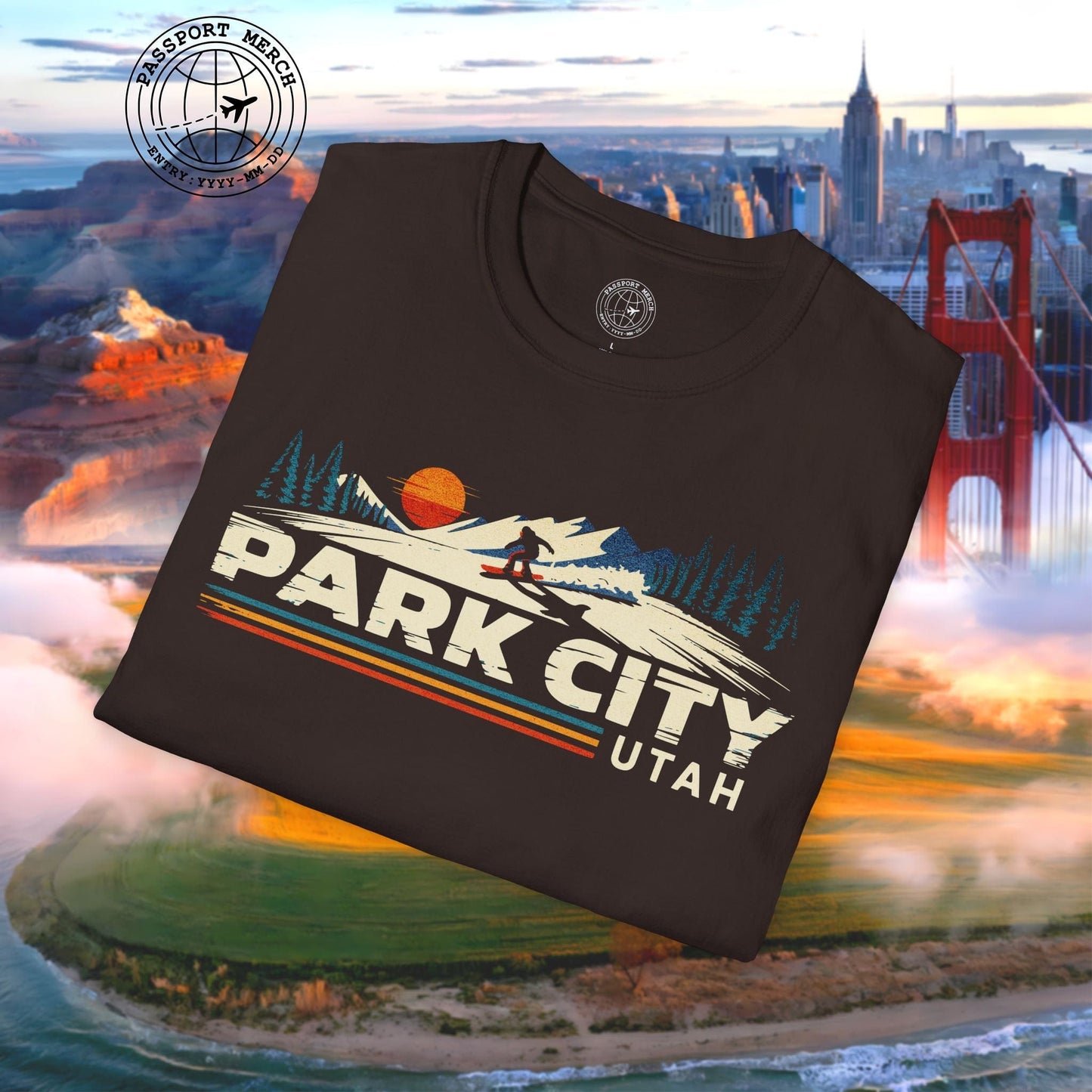 Park City Utah - Vibrant Ski Retro T-Shirt