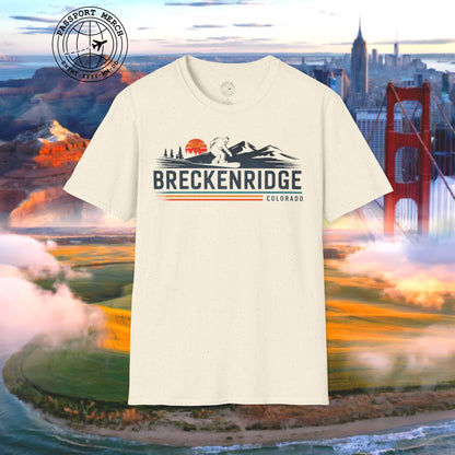 Breckenridge Colorado - Vibrant Ski Retro T-Shirt