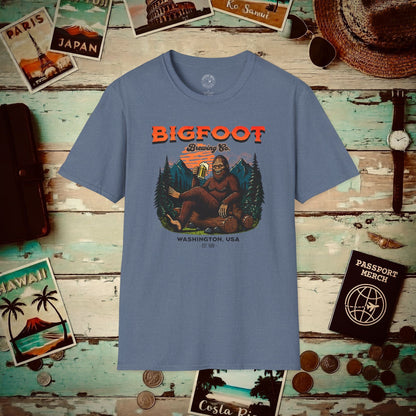 (4XL/5XL Special Order) Bigfoot Brewing Company, Washington T-Shirt Heather Indigo / 4XL
