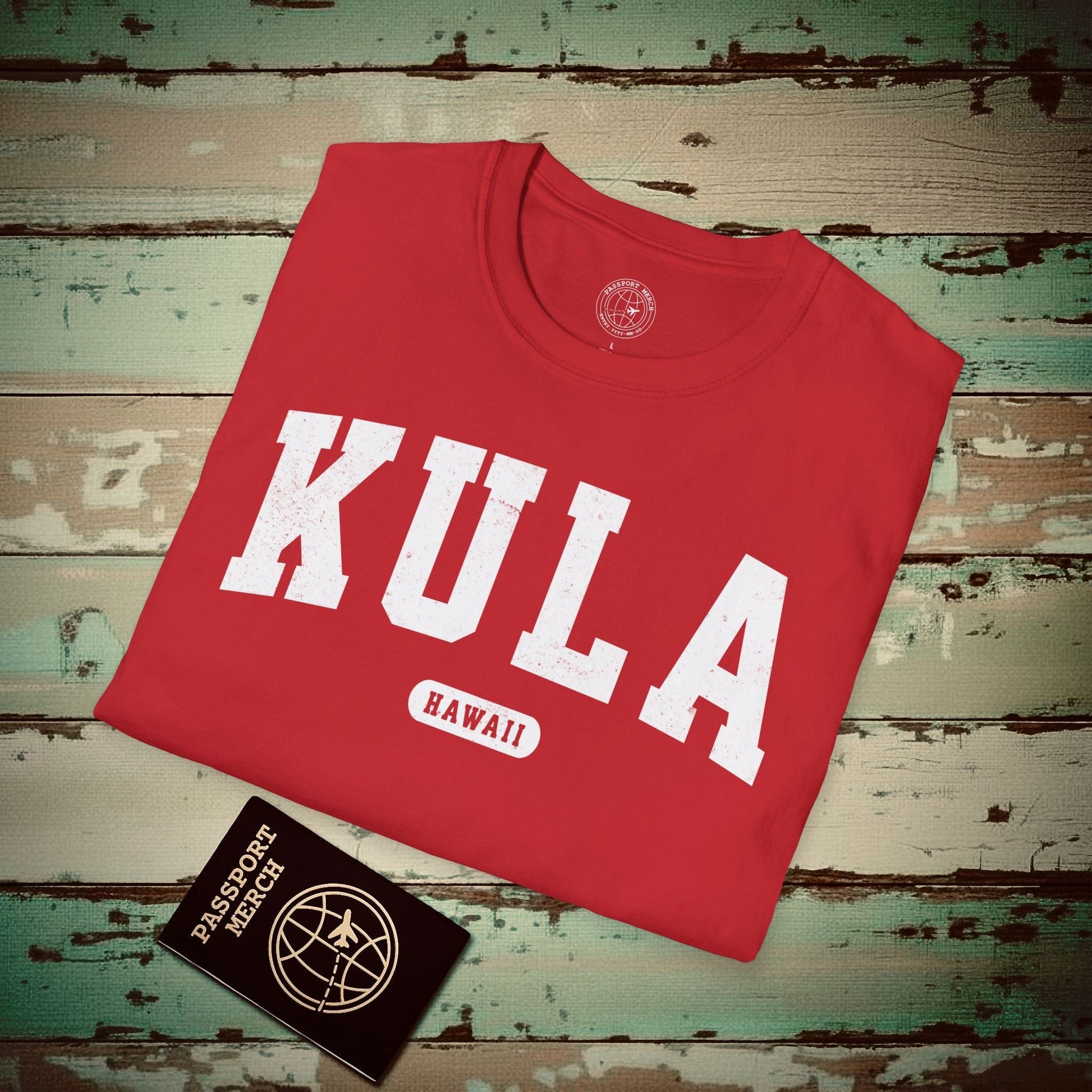 (4XL/5XL Special Order) Classic Athletic, Kula, Hawaii (Fan Service) T-Shirt Red / 4XL
