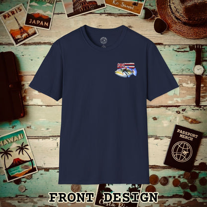 (4XL/5XL Special Order) Humuhumunukunukuapua'a, Hawaii, Back Print T-Shirt