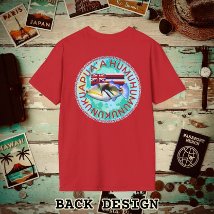 (4XL/5XL Special Order) Humuhumunukunukuapua'a, Hawaii, Back Print T-Shirt Red / 4XL