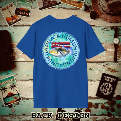 (4XL/5XL Special Order) Humuhumunukunukuapua'a, Hawaii, Back Print T-Shirt Royal / 4XL