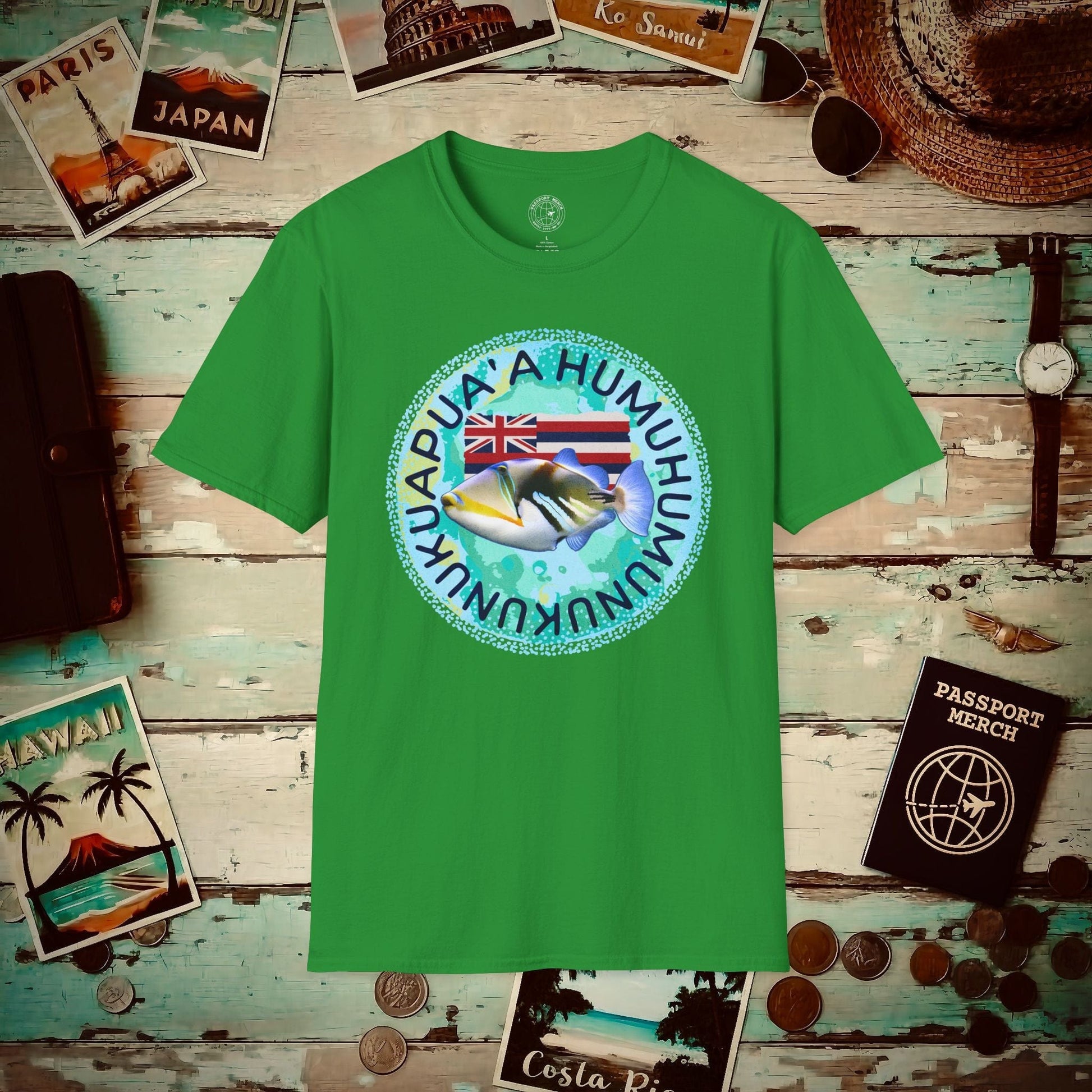 (4XL/5XL Special Order) Humuhumunukunukuapua'a, Hawaii T-Shirt Irish Green / 4XL
