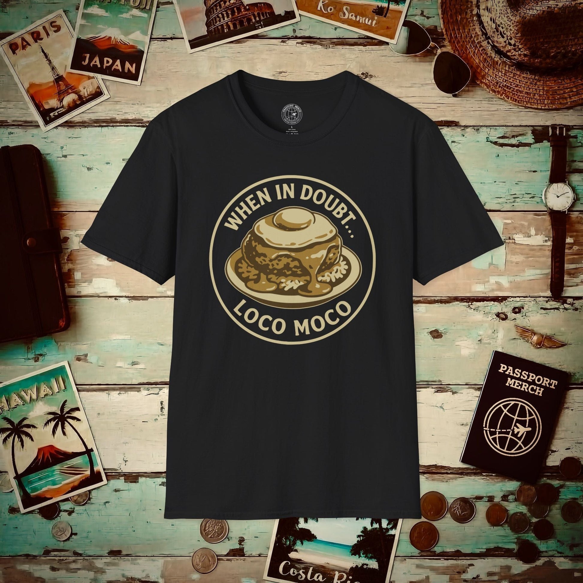 (4XL/5XL Special Order) When in doubt... Loco Moco, Hawaii T-Shirt Black / 4XL