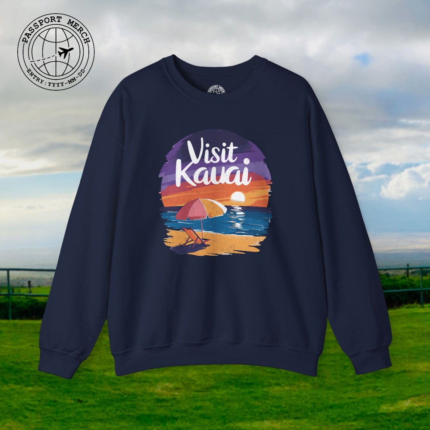 Retro Visit Kauai Hawaii Crewneck