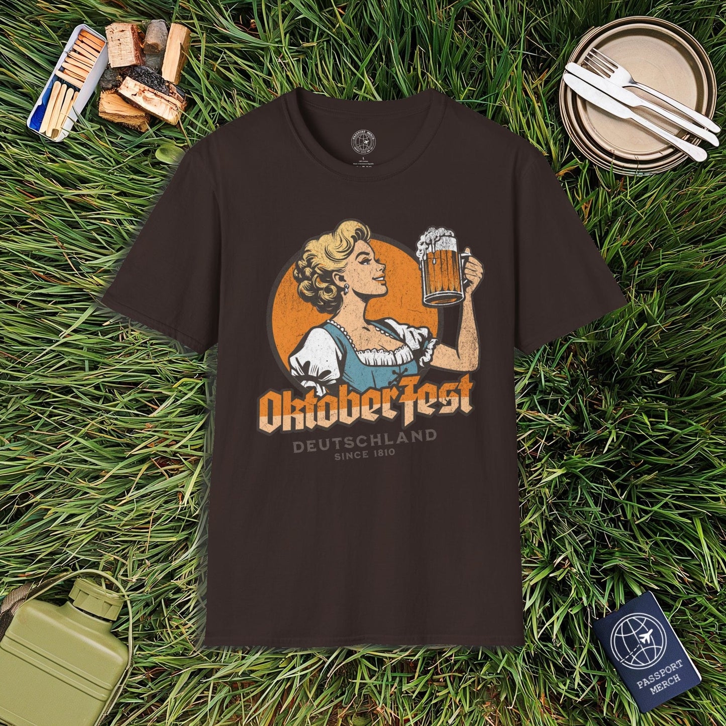 Vintage Oktoberfest Beer Maiden, Germany T-Shirt