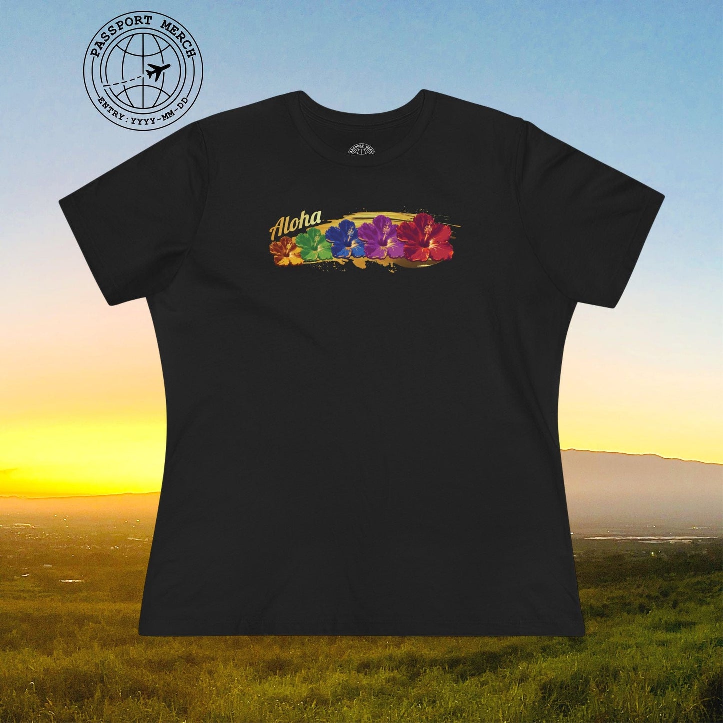 Pop Art Hibiscus, Hawaii, Womens Fit T-Shirt
