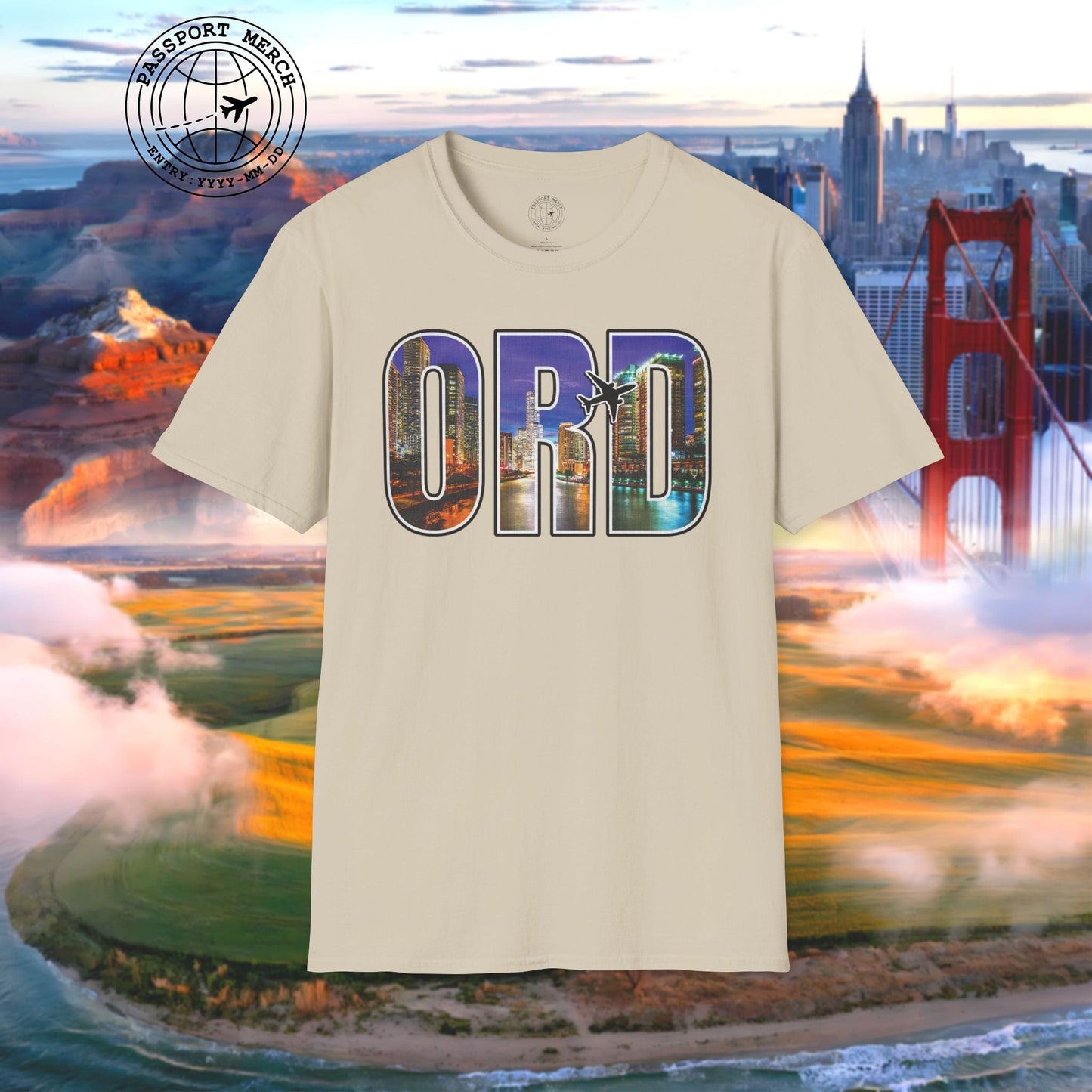 Airport Window Chicago Illinois ORD T-Shirt