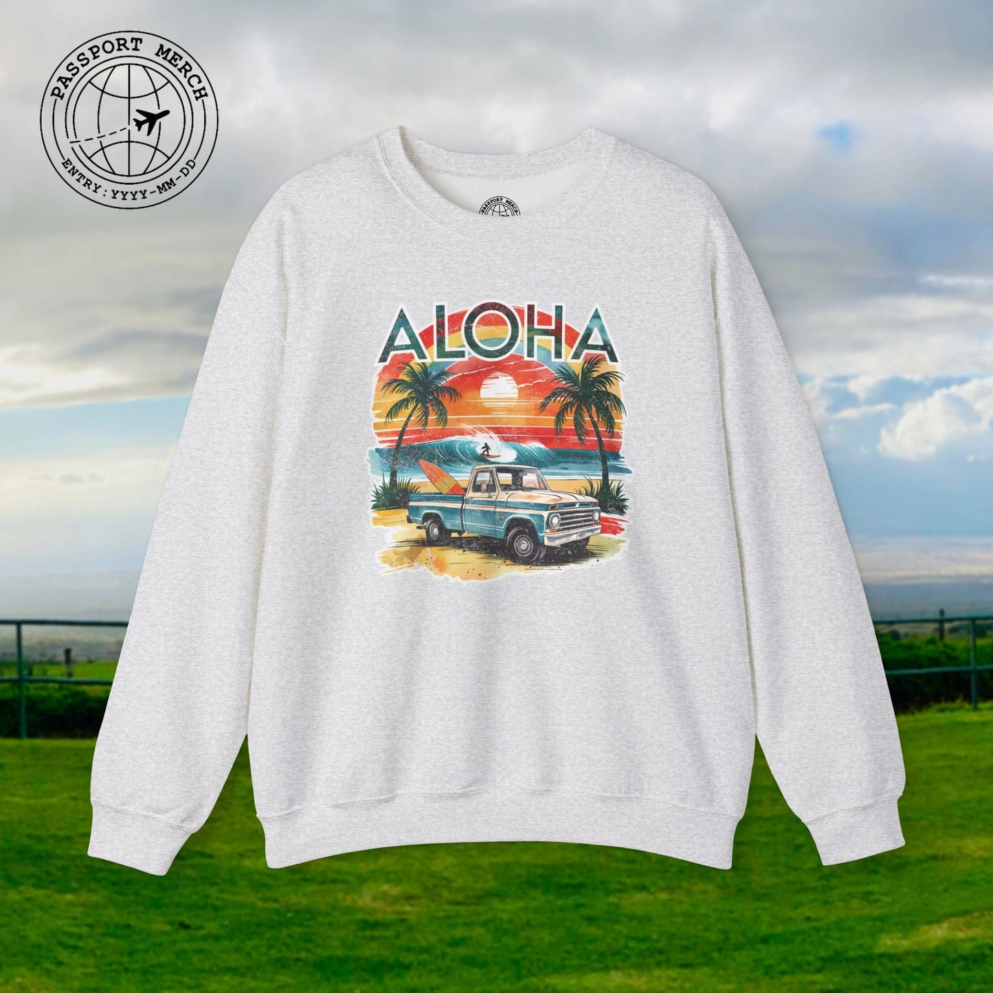 Retro Truck Hawaii Aloha Crewneck