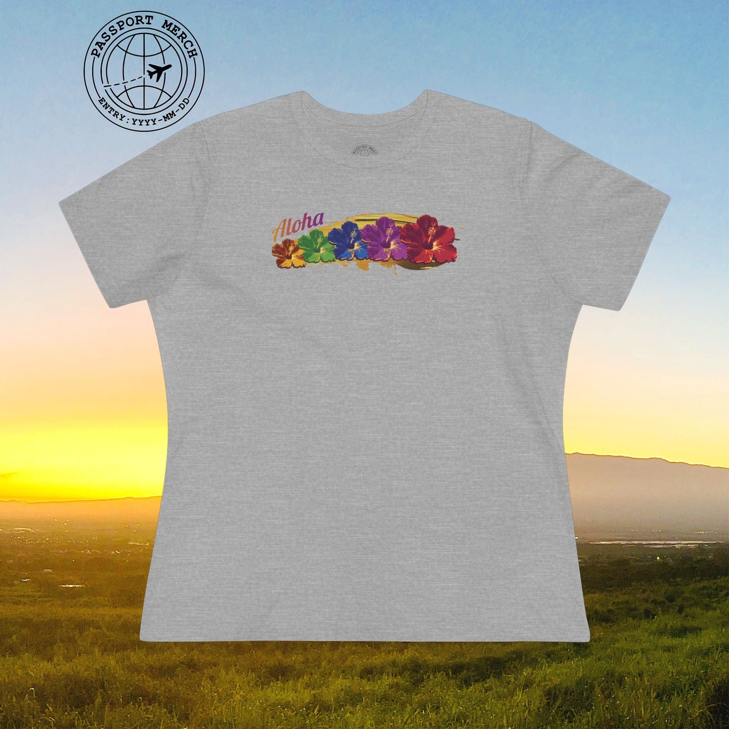 Pop Art Hibiscus, Hawaii, Womens Fit T-Shirt