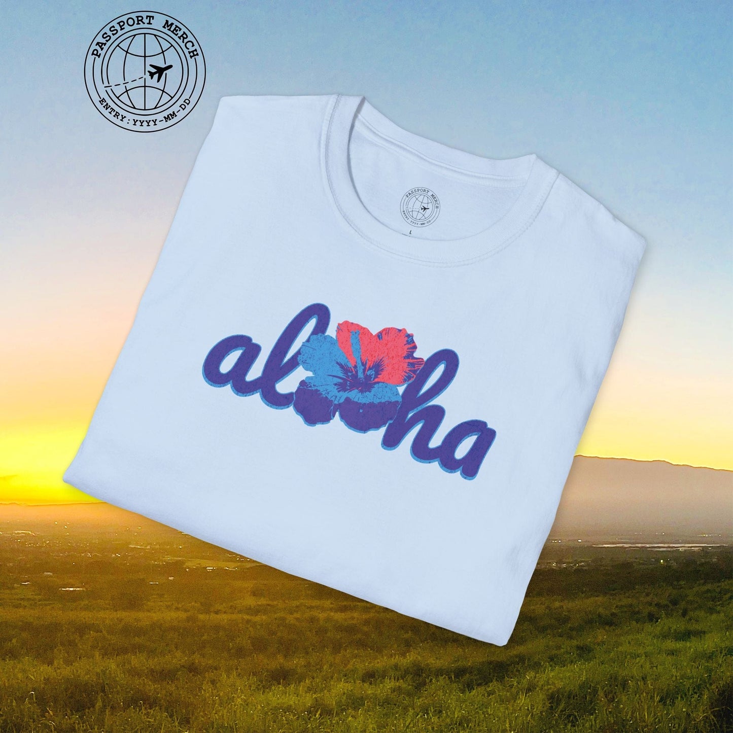 Purple Aloha Hibiscus, Hawaii T-Shirt