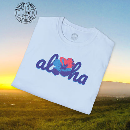 Purple Aloha Hibiscus, Hawaii T-Shirt