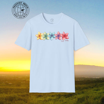 Five Vibrant Plumerias, Hawaii T-Shirt