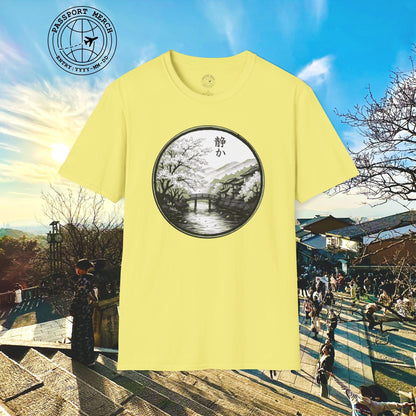 Monochrome Shizuka (Tranquil), Japan T-Shirt