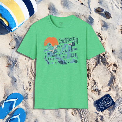 Santorini Shadows, Greece T-Shirt