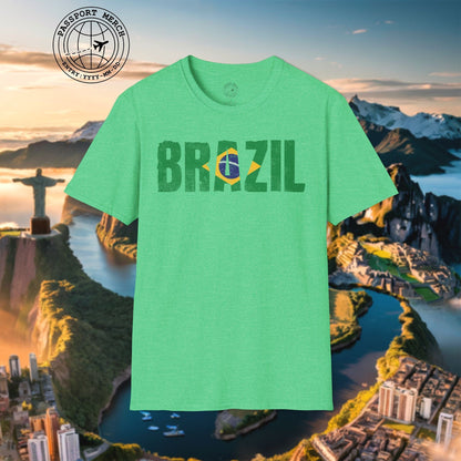 Brazil Patriotism Letter Flag T-Shirt