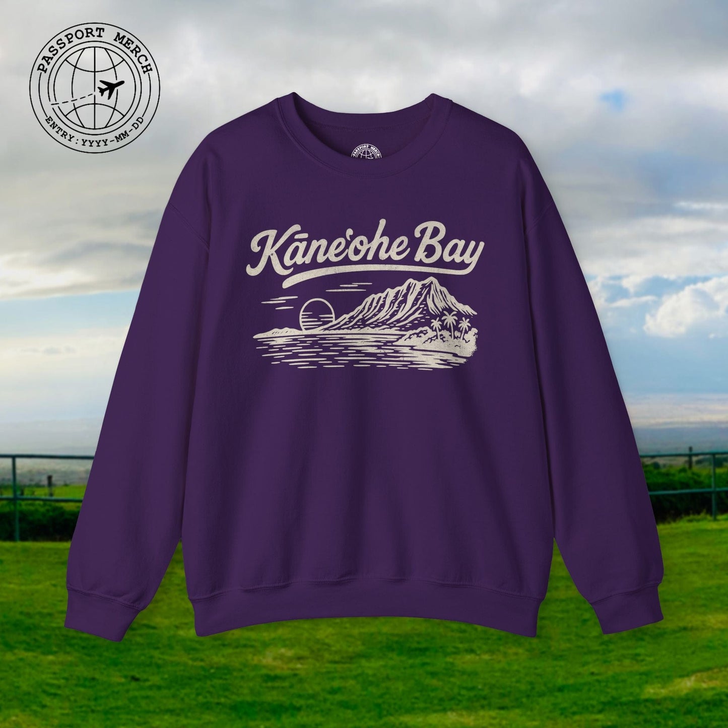 Kaneohe Bay Vintage Monochrome, Hawaii Crewneck