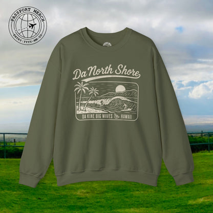 Da North Shore - Da Kine Big Waves, Hawaii Crewneck