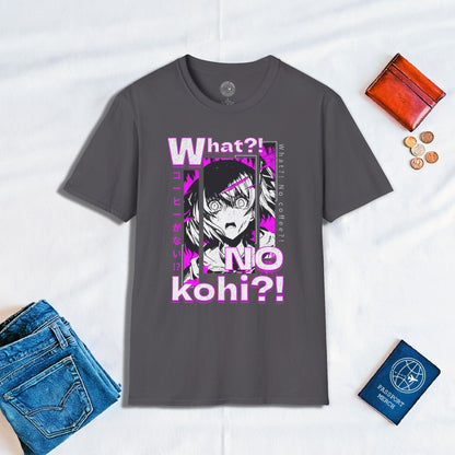 The "What?! No kohi?!" Anime Terror Face Japan T-Shirt