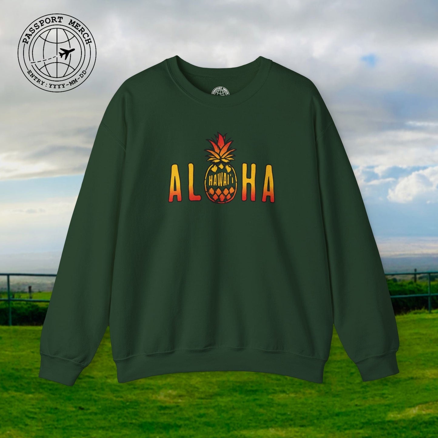 Aloha Pineapple Fire, Hawaii Crewneck