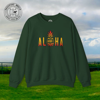 Aloha Pineapple Fire, Hawaii Crewneck