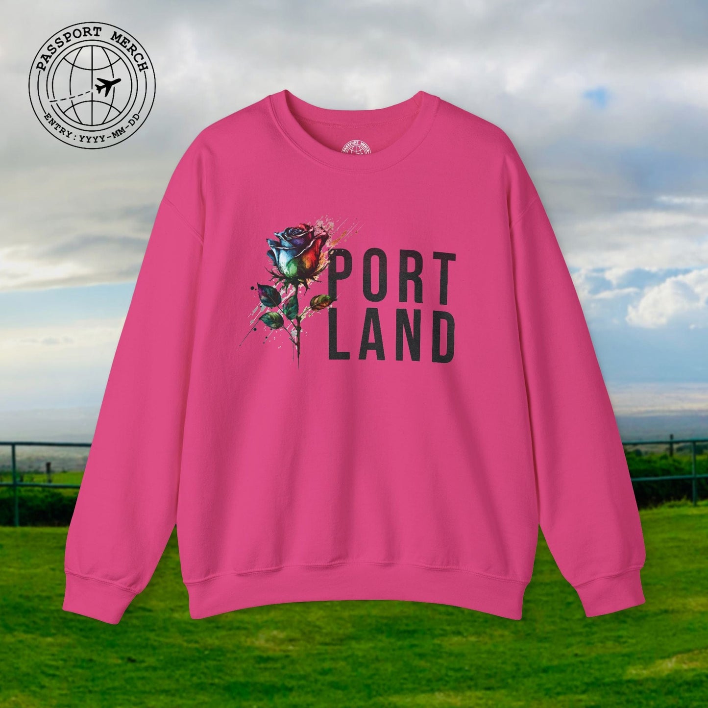 Portland Rose, Oregon Crewneck
