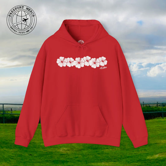 Monochrome Hibiscus, Hawaii Hoodie
