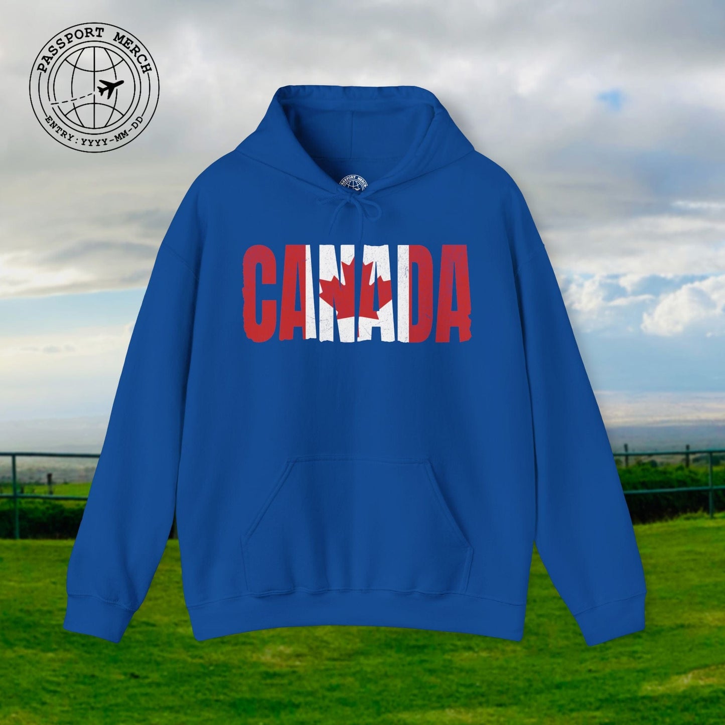 Vintage Canada Patriotism Letter Flag Hoodie