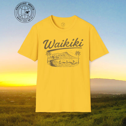 Monochrome Dreams of Waikiki, Hawaii T-Shirt