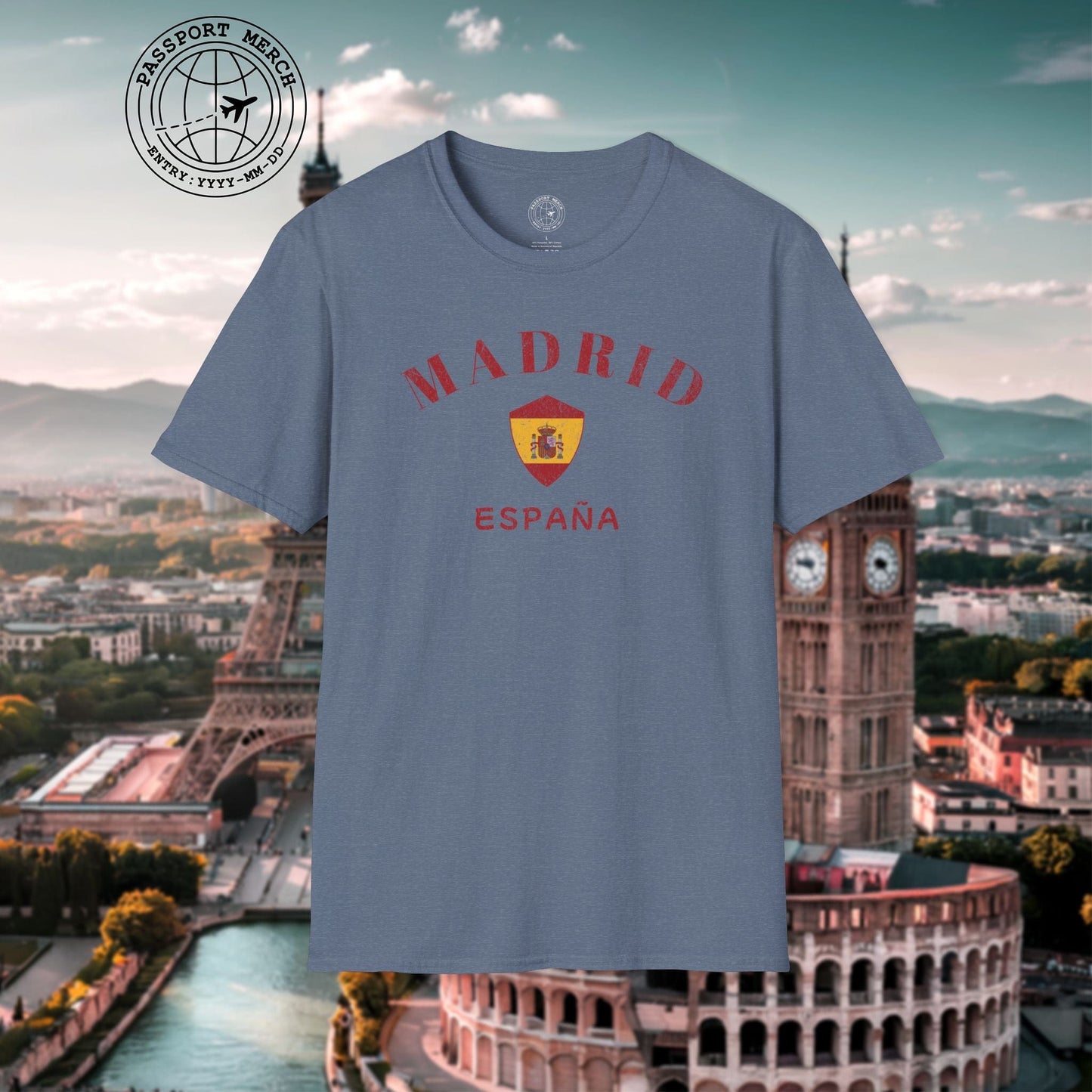 Madrid with Coat of Arms Spain T-Shirt