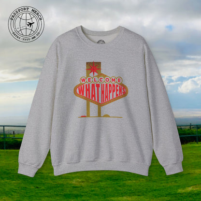 "WHAT HAPPENS" in Vegas, Nevada Crewneck