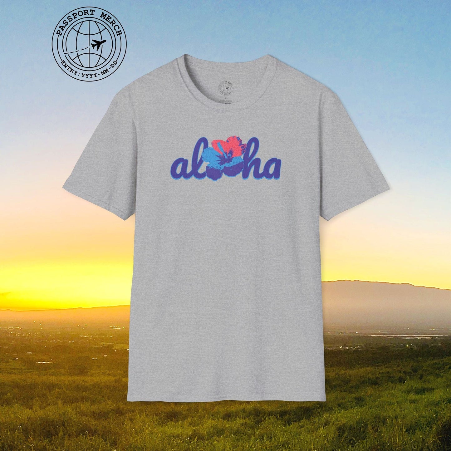 Purple Aloha Hibiscus, Hawaii T-Shirt