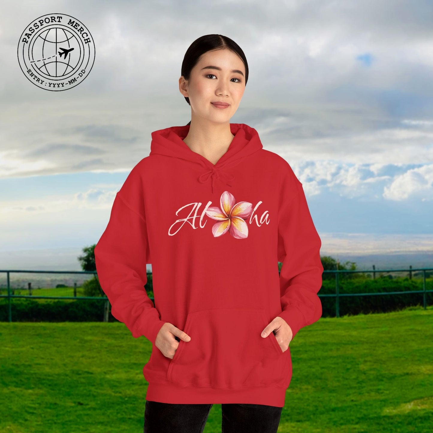 Aloha Watercolor Plumeria, Hawaii Hoodie