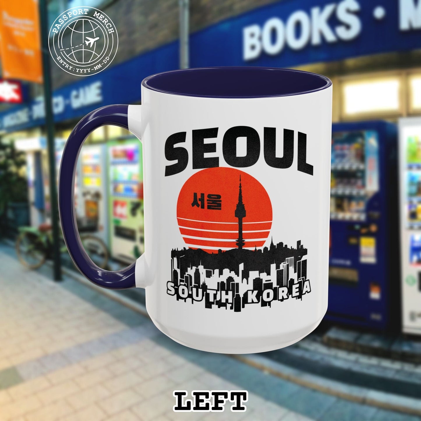 Seoul Retro Vintage Sunset, Korea 15oz Mug