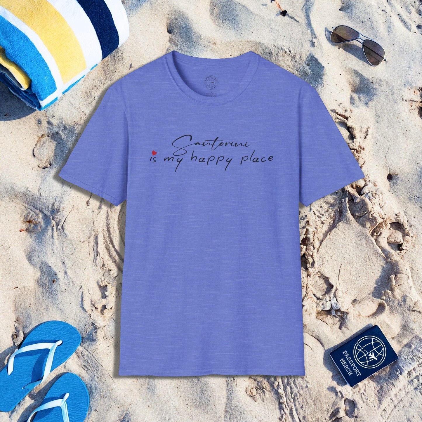 Santorini is my happy place, Greece T-Shirt