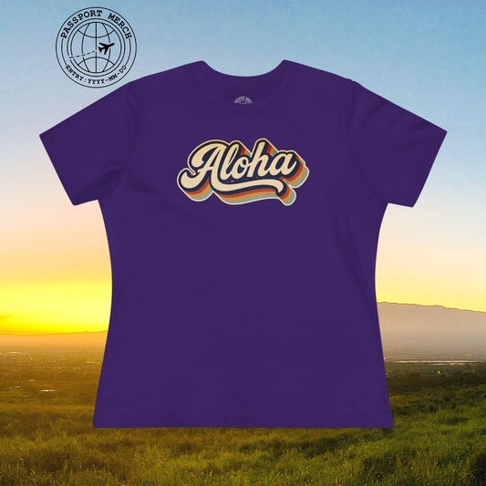 Classic 70s, Aloha, Hawaii, Womens Fit T-Shirt