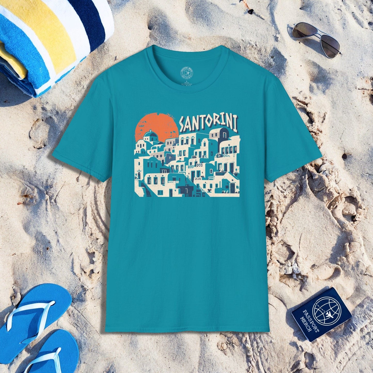 Santorini Shadows, Greece T-Shirt