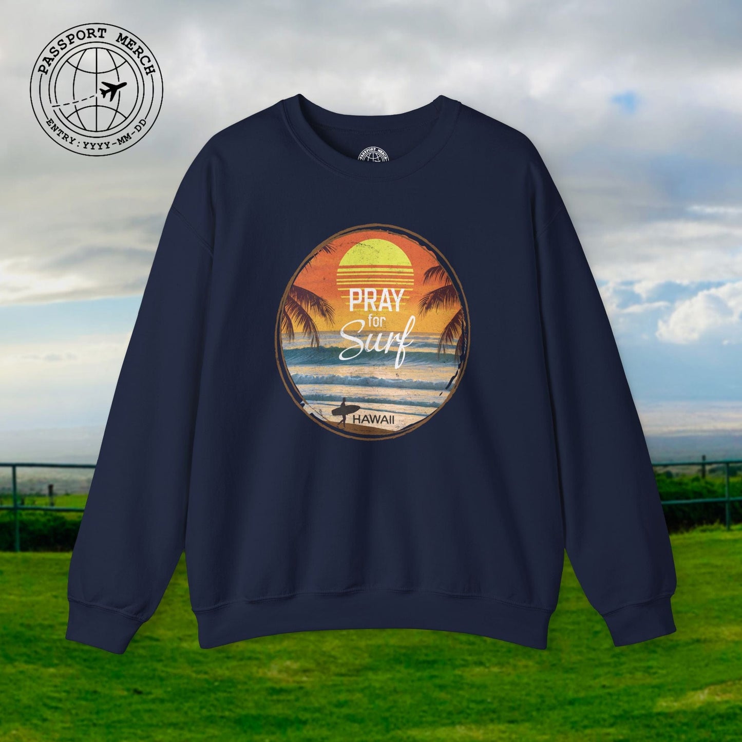 Pray for Surf Hawaii, Crewneck