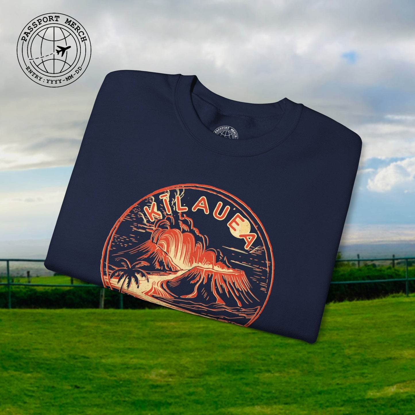 Vintage Kilauea Eruption, Hawaii Crewneck